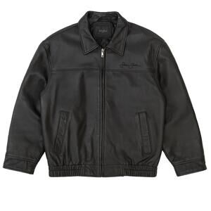 Sean John x G-III Black Leather Bomber Jacket – Men’s XL